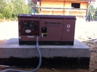 Дизельный генератор с автозапуском для дома мощностью 10 кВт. Резервное электроснабжение коттеджа в Нижегородской области поселка Красные баки.